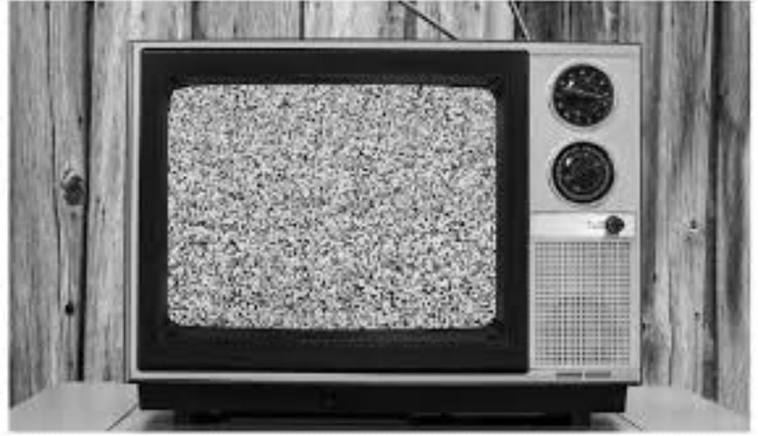 Static on a vintage TV